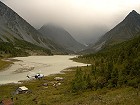 Вид сверху на оз. Аккемское.