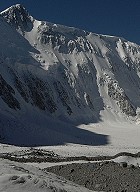 Вид на Томские стоянки и на Западную Белуху с ледника "Арбуз"