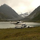 Вертолетная площадка на озере Аккем.