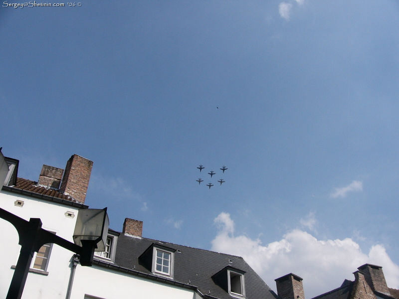 Brussels. Fly-past