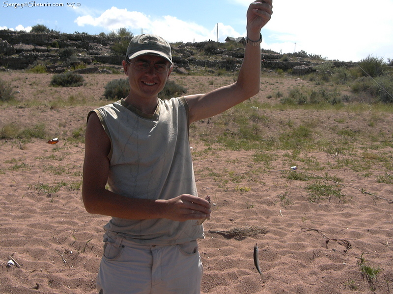 Hurrah! First fish (a couple of daces) is caught!