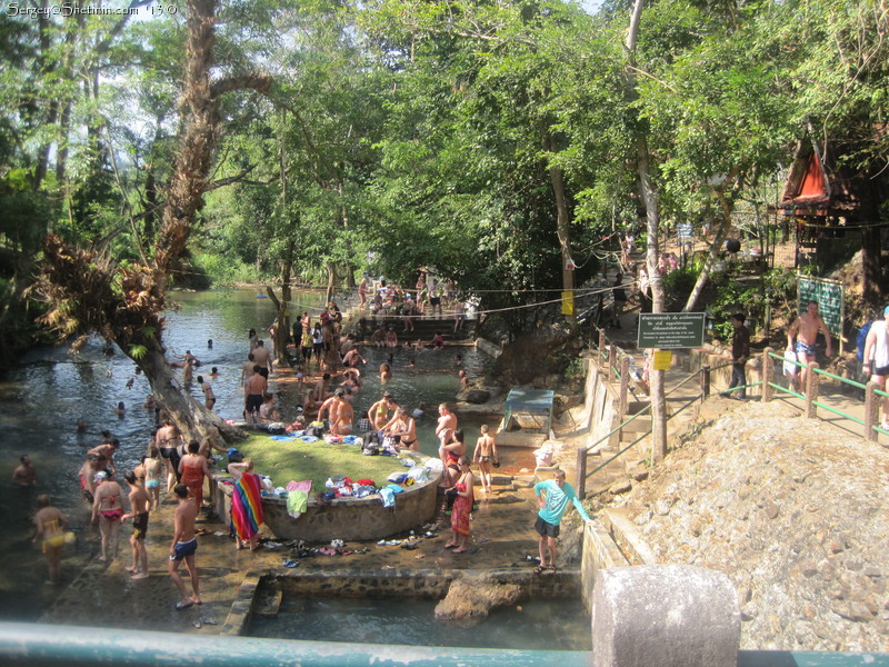 Hot radon springs. Thailand