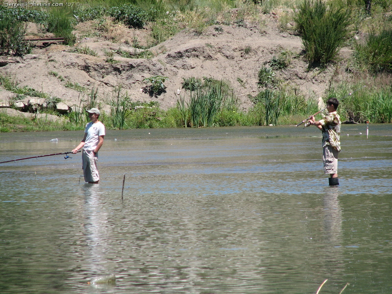 In the mouth of Kara-Suu river. Issyk-Kul