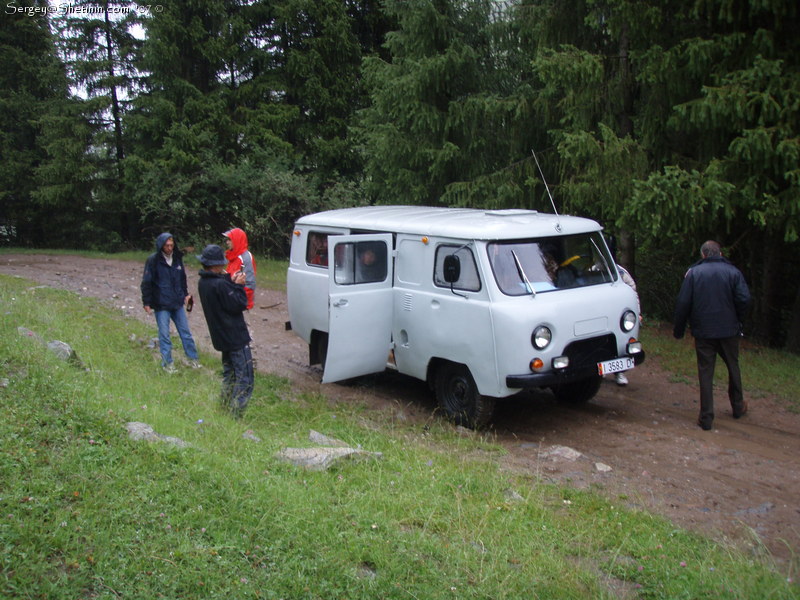 Driving in Karakol valley.