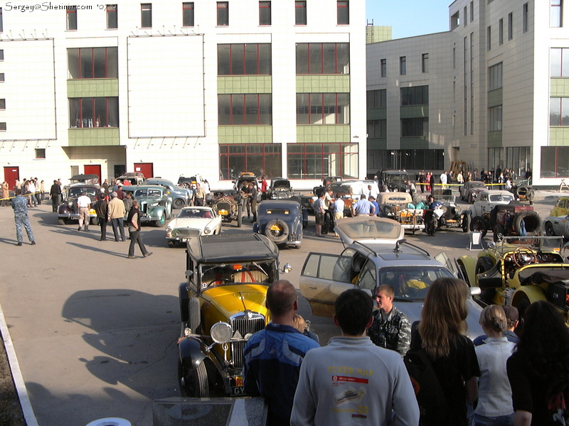 Parking in front of Sibir Hotel.