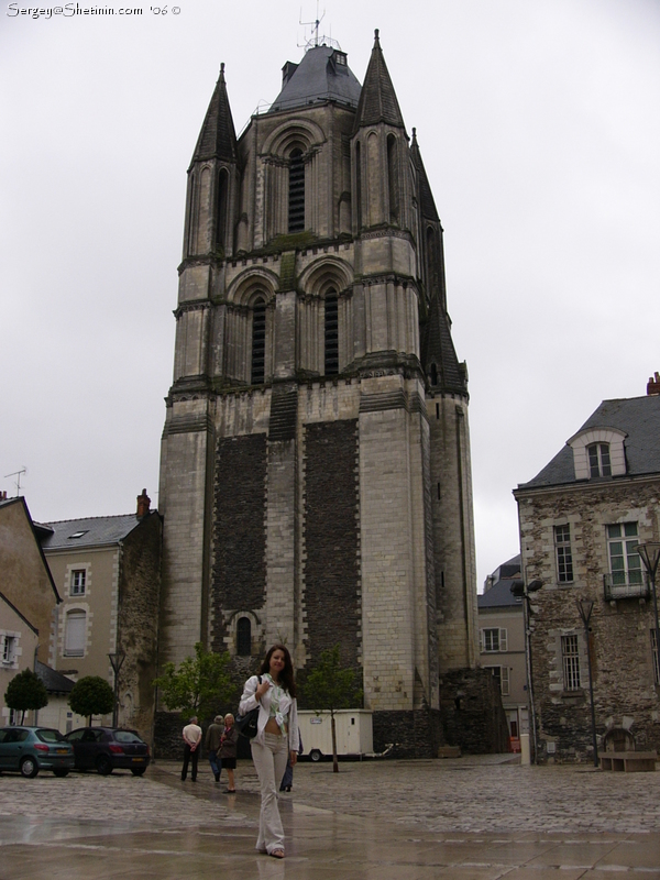 Angers. Some tower or cathedral.