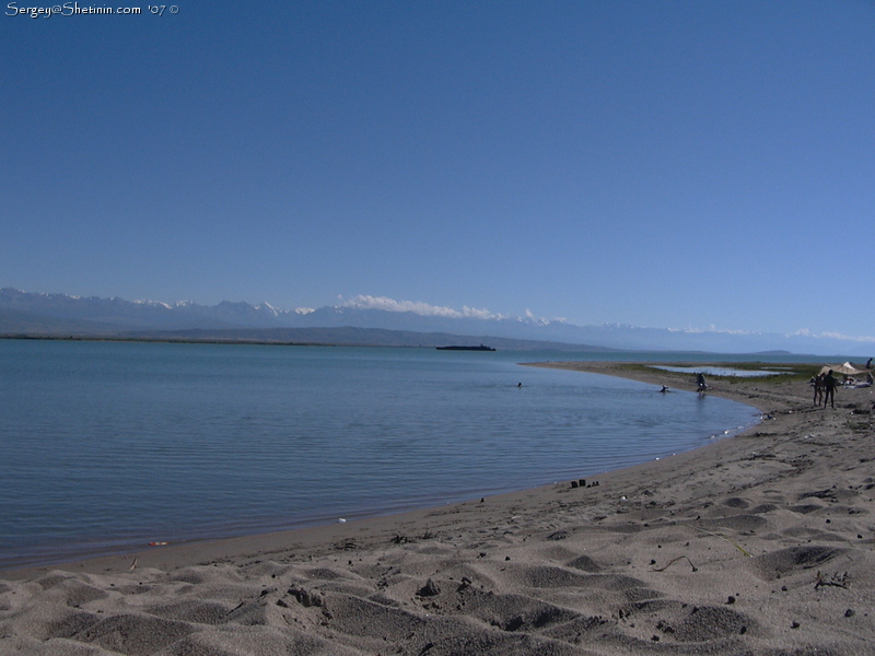 Barge at Issyk-Kul Lake.