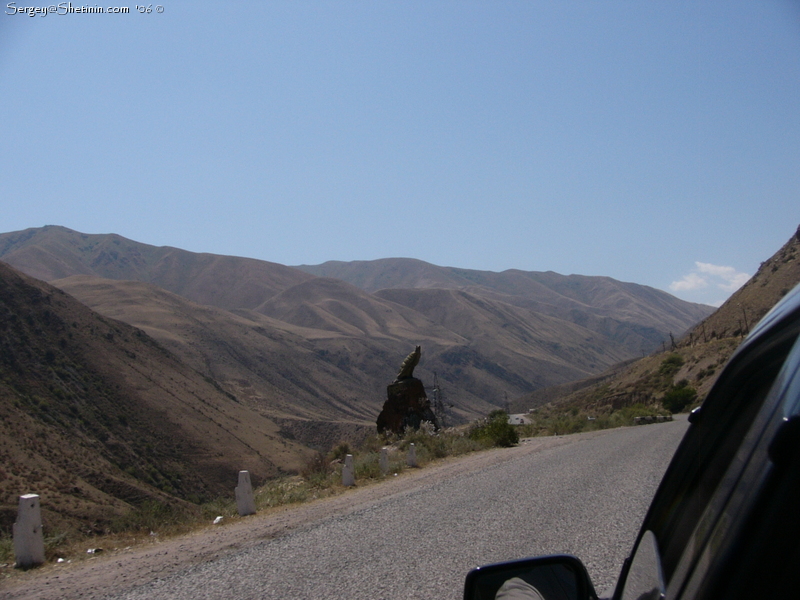 The road Bishkek - Karakol.