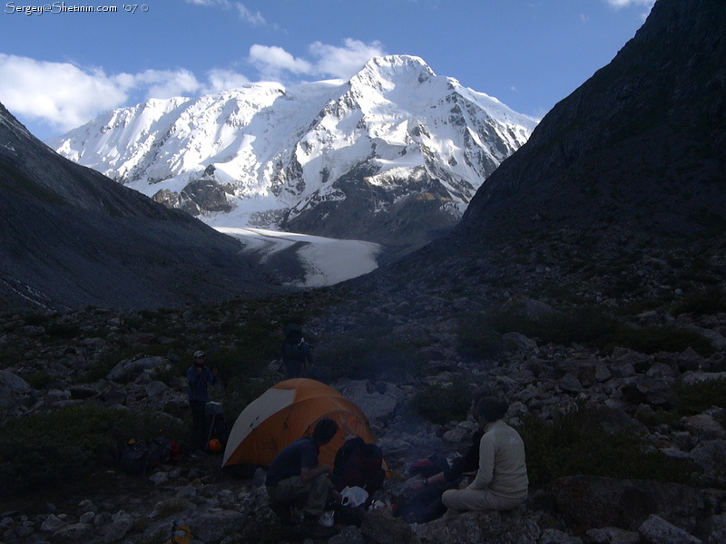 Camp before Karakol Peak.