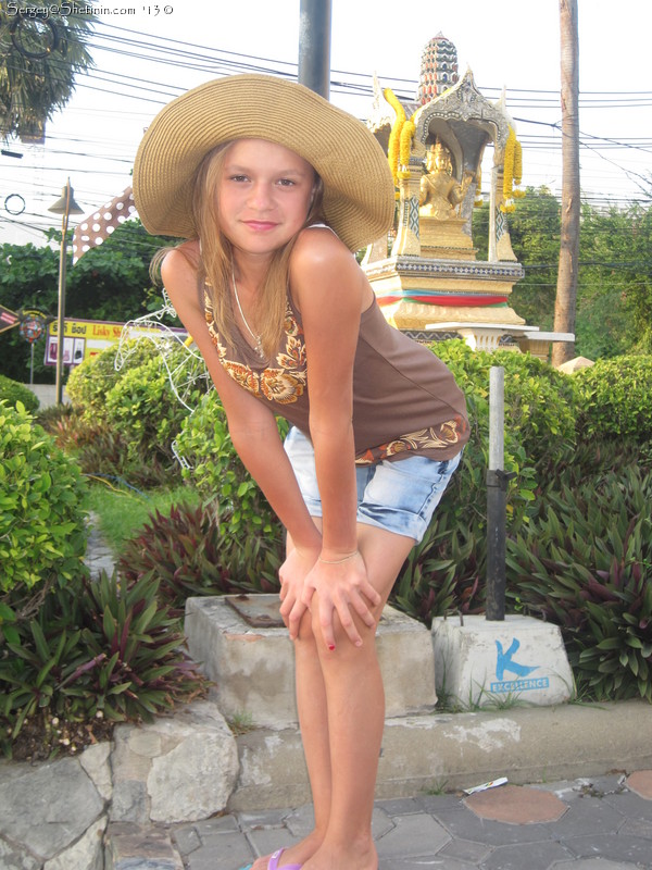 Lyuba near the hotel in Pattaya