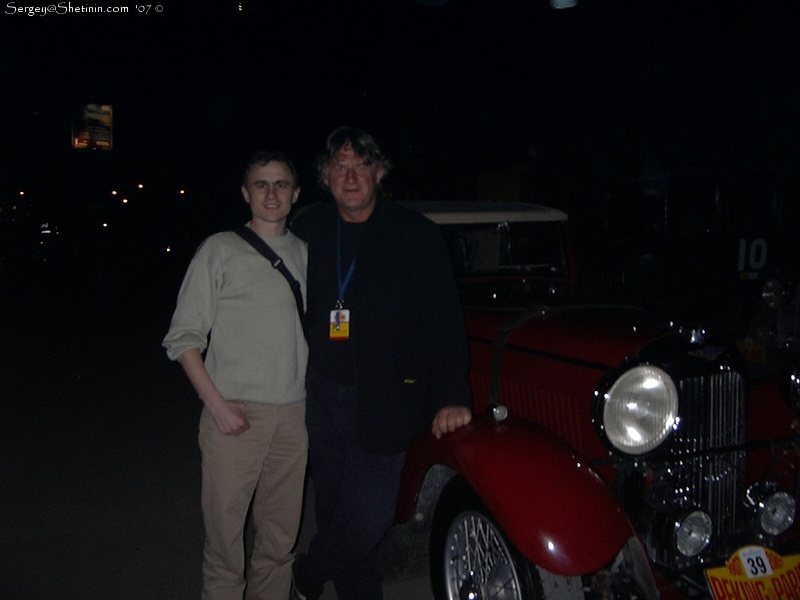 Me and Bob near his car Aston Martin Lagonda M45