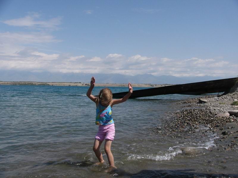 Morning swimming of Lyuba.