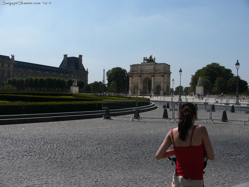 Paris. Louvre. Going to exit.