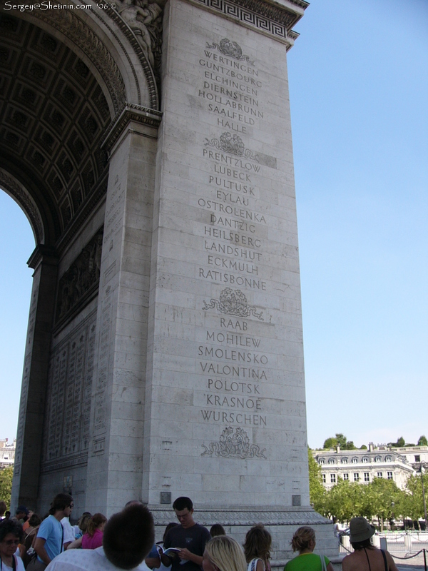 Paris. The list of the cities.