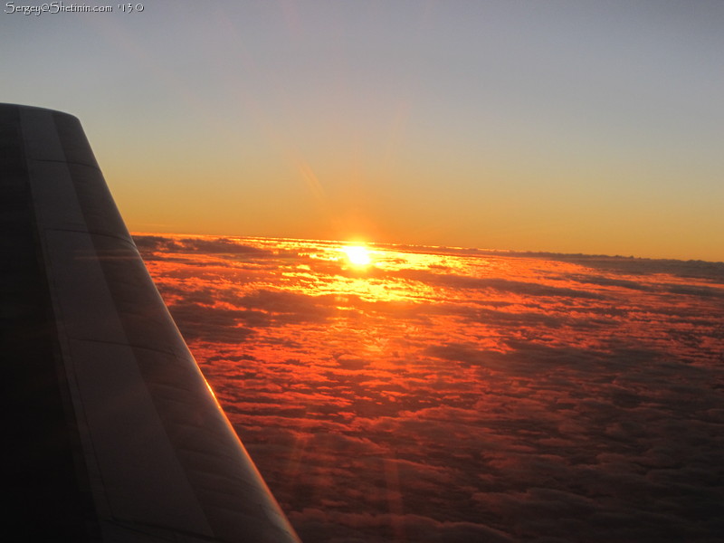 Sunset in the sky of Bangkik. Goodbye Thailand!