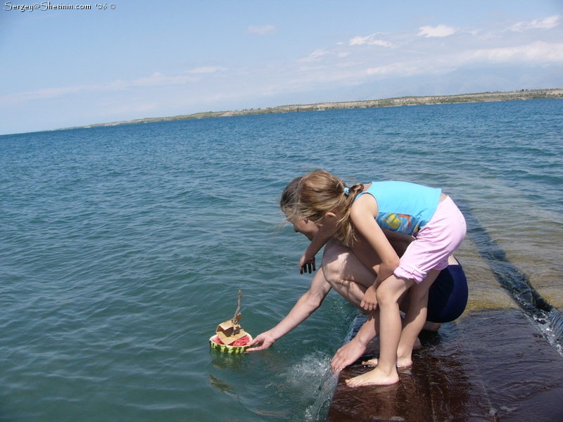 Water melon is the boat.