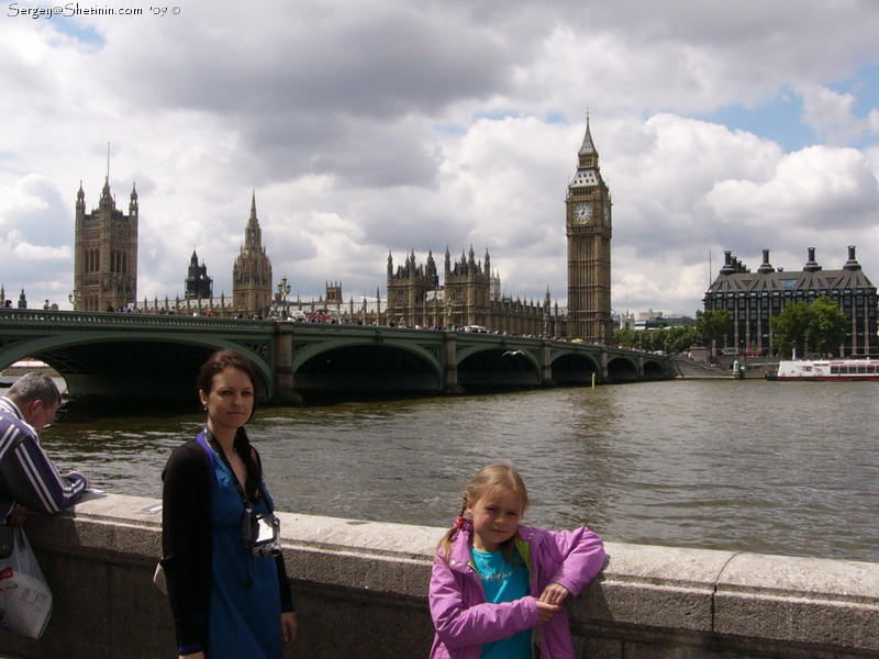 Великобритания: Биг-Бен, Вестминстерский дворец, Жанна и Люба. Лондон.