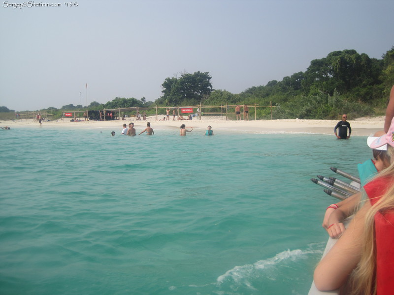 Coming to beach of Koh Rin Island