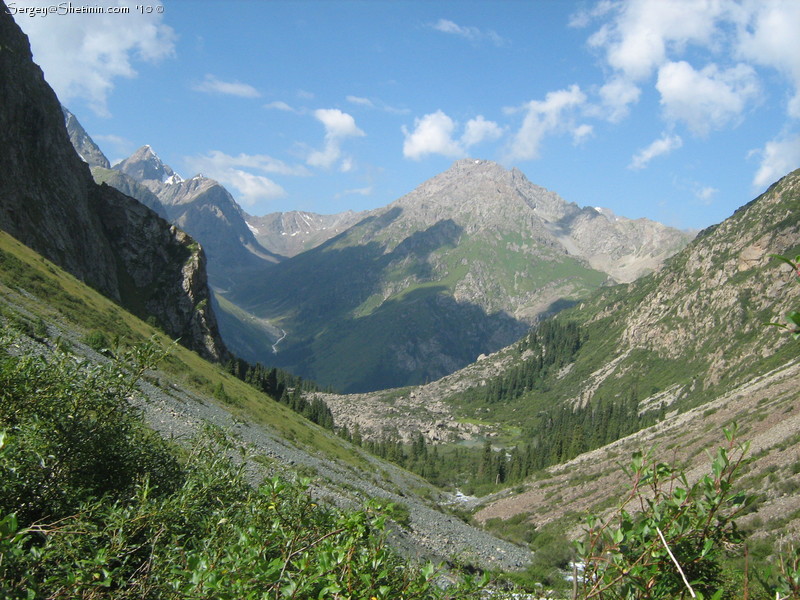 Look down from the trail