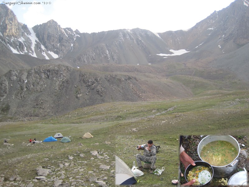 Our camping under eastern side of Ala-Kul pass