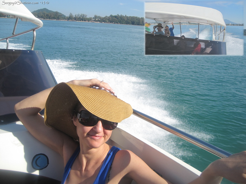 On the motor boat. Going to Koh Samed Island