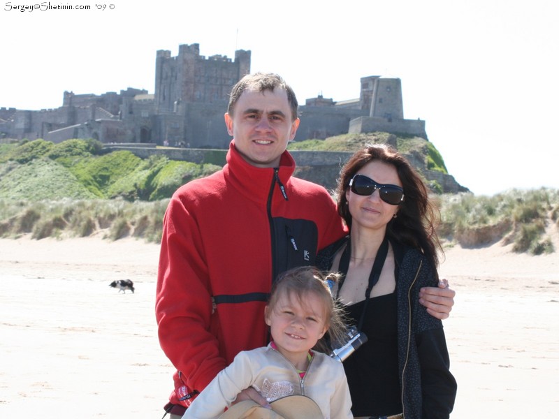 Я, Жанна и Люба. Северное Море, замок Бамбург, Великобритания