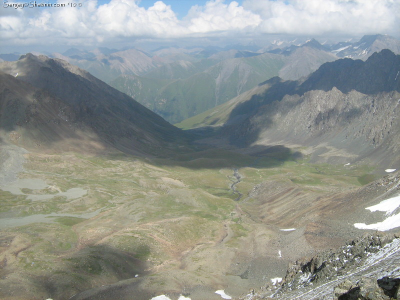 View from the pass to Arashan valley