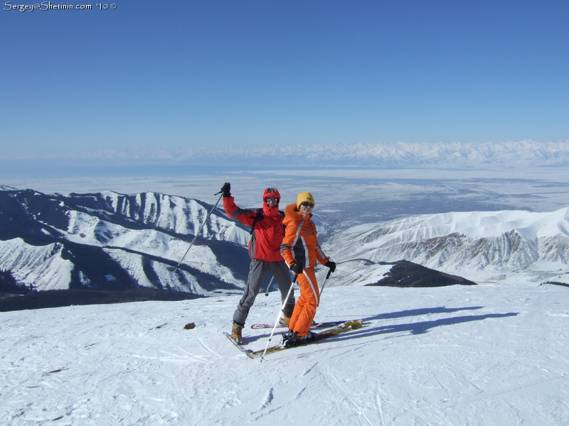 View from Panorama to Issyk-Kul Lake. Amazing.