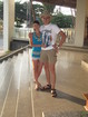 We are standing on the stairs of our hotel near Jomtien street. The distance to the beach is about 50 meters, just cross the road. The beach was 'ok' to swim, but we preferred the pools, especially after visits of islands with the clear water.