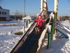 The speed on the chute became faster with the snow and small frost on the next day.