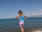 She was so offended when we said to wait a little before swimming. It was a little bit windy and we asked her to wait.