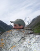 Such a picture was taken when I was sitting and watching for guys climbings at our next halt. Sergey, Peak Karakol, Uyuntor valley, stone and lichens.