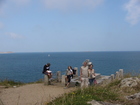 There are some small caves, some historical monument on the isle near St-Malo old town and the beautiful view to the ocean... Ahh, and tourists of course.. a lot of them...