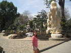 Zhanna and amazing scene with trees and stones in the park not far from Pattaya
