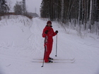 This is the first year when Zhanna started skiing. Me and Lyuba - we started in 2005.