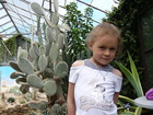 Люба в галерее кактусов Даремского университета. Это в городе Дарем (Durham). В этот день Жанна и Люба с Луизой поехали на экскурсию в этот ботанический сад.