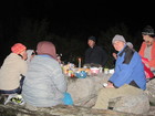 The dinner was ready when sun was already under the horizon line. We had candles so that was a kind of romantic evening.