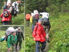 The weather was changing when we were hiking up to refuge "Sirota". Rain is almost stopped and clouds became lighter. Everyone was glad to see these changes and was smiling.