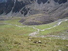 After ten minutes of hiking down we found a few horses near the small river. They were alone, without any shepherd, but I think it's usual here. Noone comes here for stealing them.