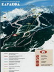 The scheme of the ski routes of Karakol ski base in Kashka-Suu gorge. Kyrgyzstan, Issyk-Kul area.