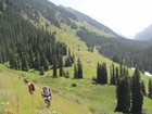 The trail from Altyn-Arasan to Ak-Suu via Ortok pass.