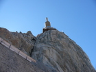 There is a special tower at the top of Aiguille-du-midi. To reach that tower you have to take a lift inside of this rock.