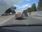 On the way to Novosibirsk near the railway station Seyatel I met the car of Bob.