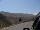 On the next morning after arriving to Bishkek we had a car to Karakol (Issyk-Kul region). At the photo we are driving in Boom canyon and passing an eagle sculpture on the way.