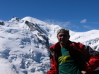 Me and Mont-Blanc - the beautiful peak of Alps.