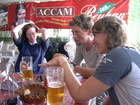 Other members of our group: Christine, Quentin and Valerie in cafe.