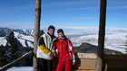 My friends Dmitry Leshev and Natalia Yamkovaya at altitude 2650m. They were lucky to enjoy the mountain skiing this year at Karakol Ski-base.