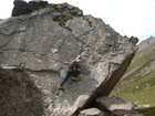 On the next rest pause Erwin climbed the next rock of Karakol Valley.