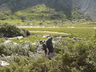 After crossing a valley with river and swamp Greg reached the trail and we sat together to wait for other members of the group.