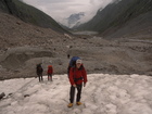 Starting our walk by Karakol glacier we found that weather becomes worse. Bad looking nebulosity moved forward to us from the lower part of Karakol valley.